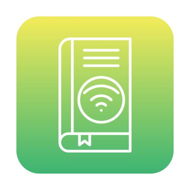 Wifi kitap ikonu vektör illüstrasyonu