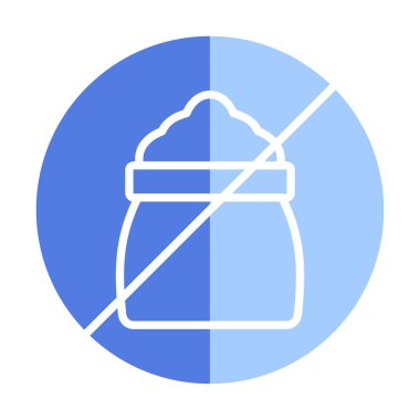 Şeker işareti yok, vektör illüstrasyonu  