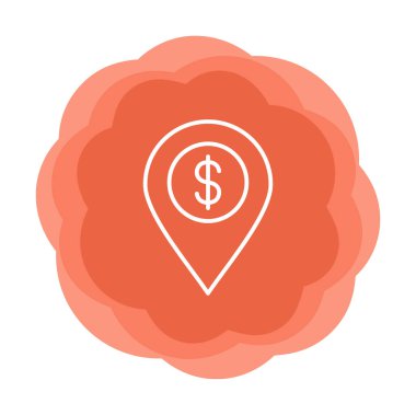 iğne imleci simgesi, vektör illüstrasyonu, Dolar Konumu                  