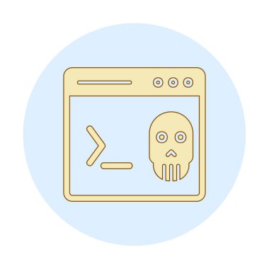 bilgisayar terminali simgesi, vektör illüstrasyonu basit tasarım
