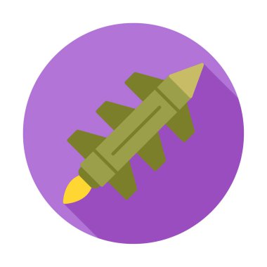 Füze roket ikonu vektör çizimi