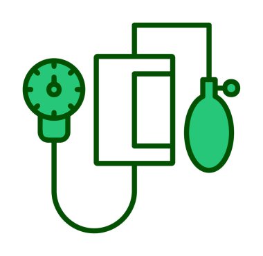 Basit Kan basıncı ölçüm simgesi, vektör illüstrasyonu