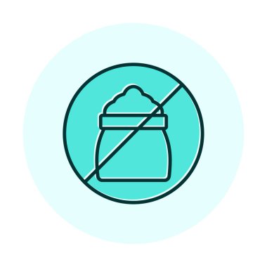 Şeker işareti yok, vektör illüstrasyonu  