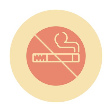 Basit sigara içilmeyen simge, vektör illüstrasyonu