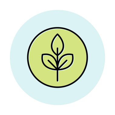 Yaprak logosu tasarımının vektör çizimi. Ekoloji kavramı 