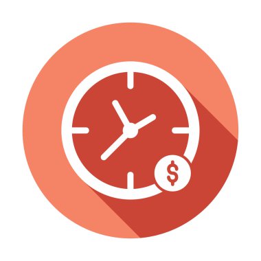 Zaman Para saat simgesi vektör illüstrasyonudur