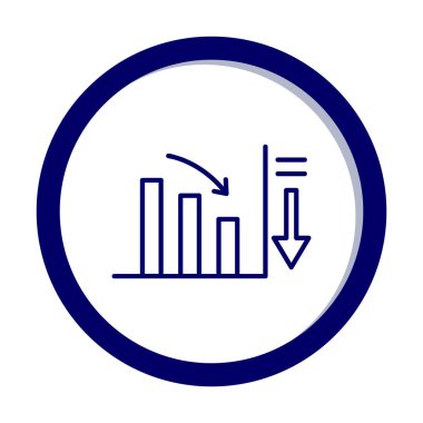 Basit grafik simgesi, vektör illüstrasyonunu azalt