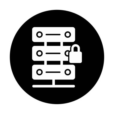 Sunucu simgesi illüstrasyonunu kilitle