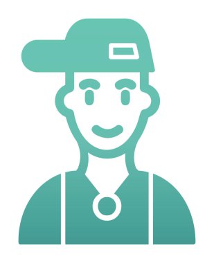 Rapçi. Web simgesi basit illüstrasyon