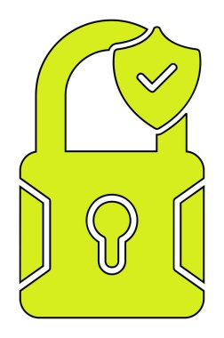 asma kilit web simgesi, vektör illüstrasyonu