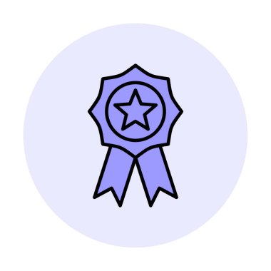  Ödül satırı simgesi tasarımı illüstrasyonu  