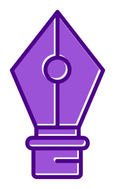 Basit kalem aracı simgesi, vektör illüstrasyonu