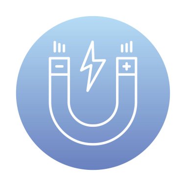 Mıknatıs düz simgesinin vektör çizimi 