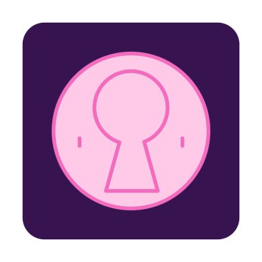 Anahtar deliği vektör çizimi, simge ögesi biçimi              