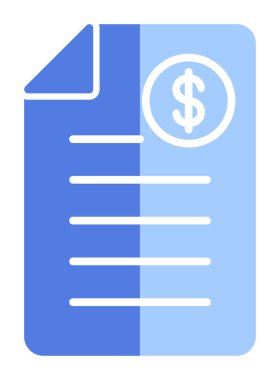 Alışveriş Faturası Vektör renk simgesi tasarımı 