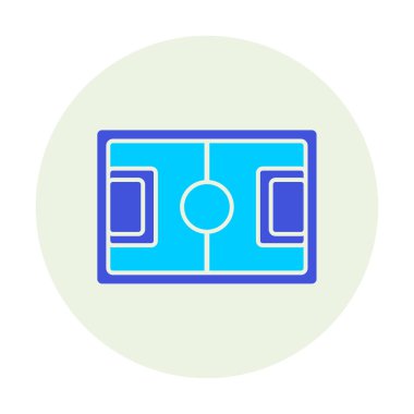 Basit futbol ikonu vektör illüstrasyonu