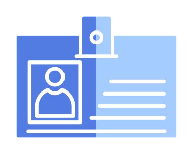 ID kart simgesi vektör illüstrasyonu                                  