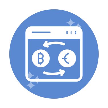 döviz kuru web sitesi vektör simgesi