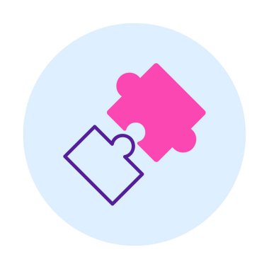 Bulmaca simgesi izole edildi. iş vektörü illüstrasyon tasarım şablonu