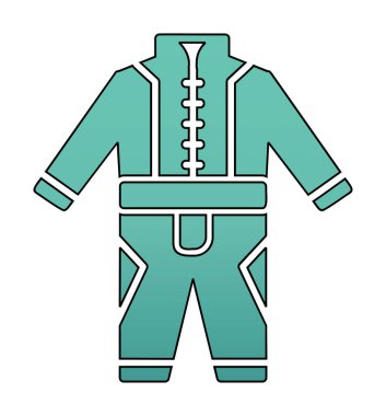 Race Suit web simgesi, vektör illüstrasyonu