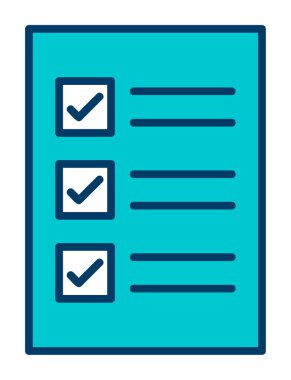 Kontrol Listesi web simgesi, vektör illüstrasyonu 