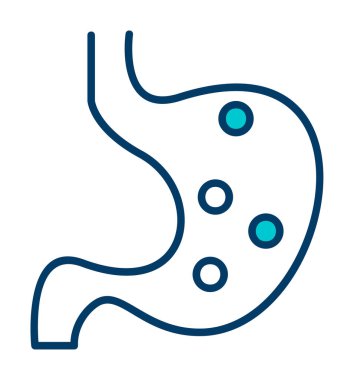 Mide ağ simgesi, vektör illüstrasyonu 