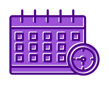 Takvim simgesi. Son teslim tarihi simgesi, vektör illüstrasyon tasarımı