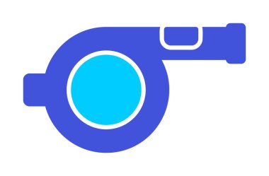 Basit Whistle düz simge vektörü, illüstrasyon