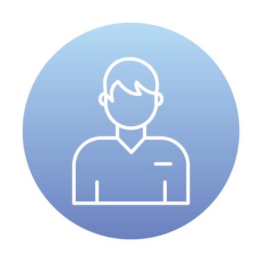 Erkek kullanıcı simgesi. Vektör çizim