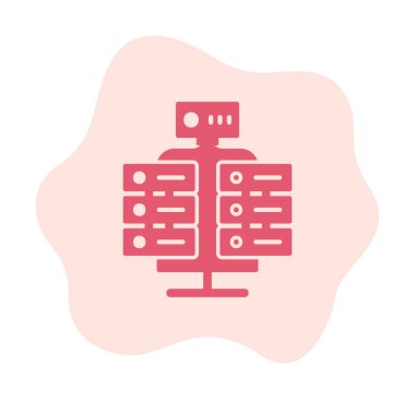 Ağ sunucu simgesinin vektör illüstrasyon tasarımı