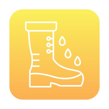 Basit Rainboot simgesi, vektör illüstrasyonu