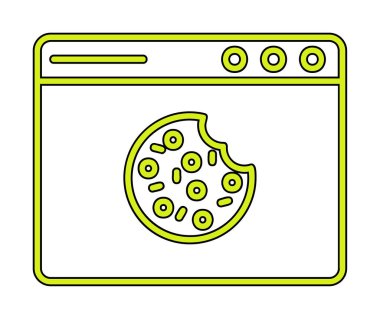 Basit Web Kurabiyeleri simgesi, vektör illüstrasyonu