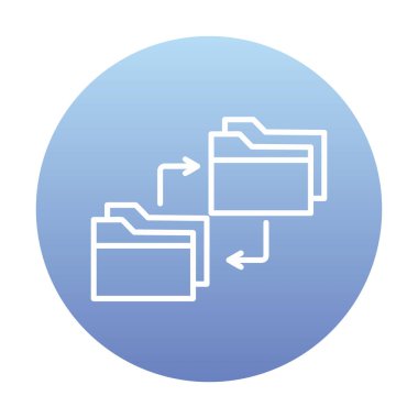 Basit Veri Kopyalama simgesi, vektör illüstrasyonu