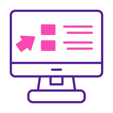 Basit Online Course Üniversitesi simgesi, vektör illüstrasyonu