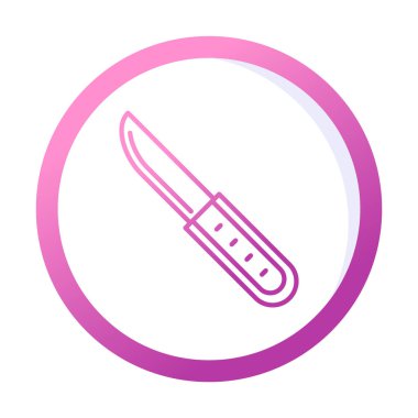 Beyaz arka plan üzerinde izole bıçak simge vektör  