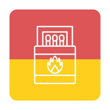 Basit düz eşleştirme simge vektör illüstrasyonuName 