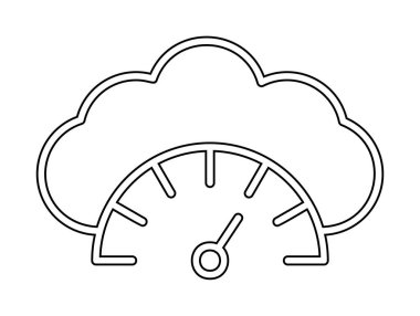  Gösterge düz simgesi, vektör illüstrasyonu 