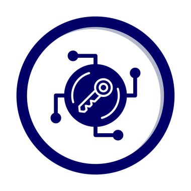 Anahtar ağ simgesi vektör illüstrasyonu 