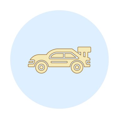 Yarış arabası simgesi, vektör illüstrasyon tasarımı