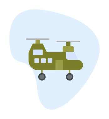 Askeri Heliciopter vektör ikonu. biçim düzdür  