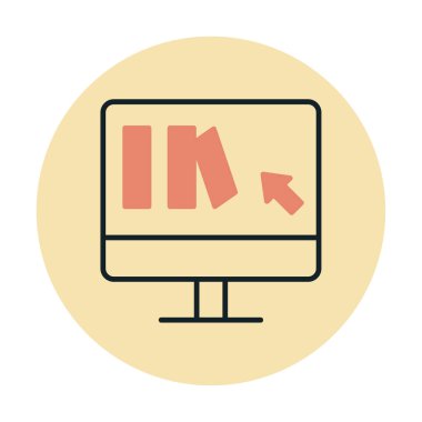 Basit Çevrimiçi Kitap satın alma simgesi, vektör illüstrasyonu