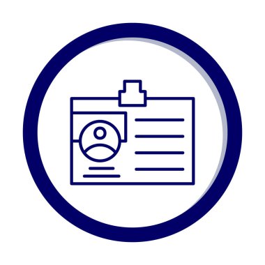 ID kart simgesi vektör illüstrasyonu                                  