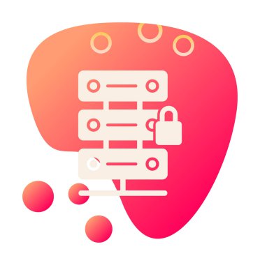 Sunucu simgesi illüstrasyonunu kilitle