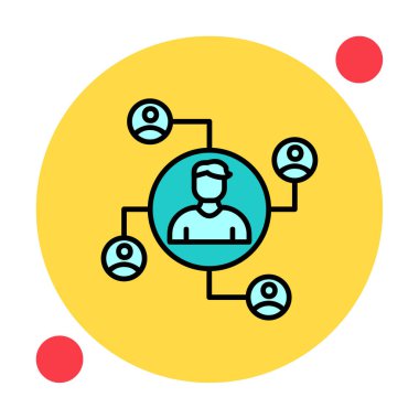 Basit düz sosyal ağ simgesi logottipiName