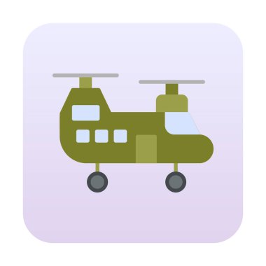 Askeri Heliciopter vektör ikonu. biçim düzdür  