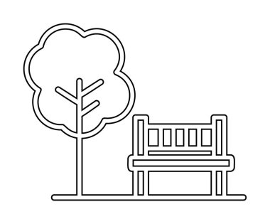 Yedek vektör renk simgesine sahip park 