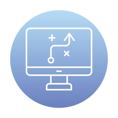 Basit Strateji simgesi, vektör illüstrasyonu