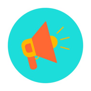 megafon ikonu. Hoparlör vektör illüstrasyonu. düz dizayn