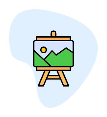 düz boyama simgesi, vektör illüstrasyon tasarımı