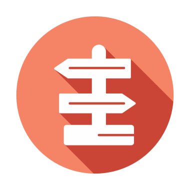 Yön işareti. Web simgesi basit tasarım 